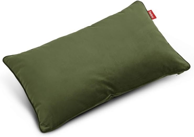 Fatboy King Throw Pillow | Velvet - Recycled | Pilling resistant | Hugh hefner approved | Removable cover | Designed for indoor use only | 66x40 cm - Deep Green - Image 1